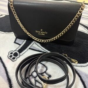 Kate Spade Black and Gold Crossbody Bag